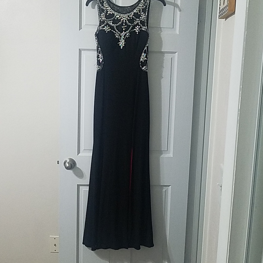 Black and silver dress